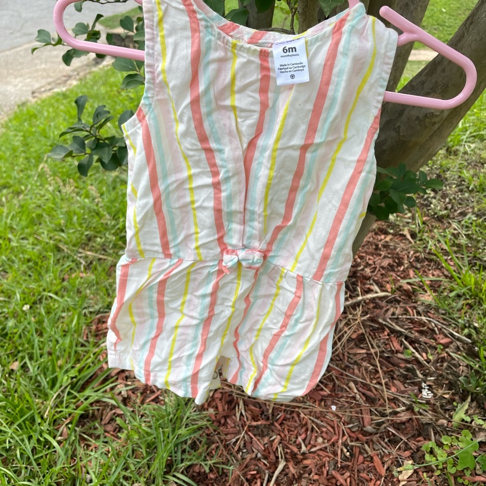 Carter Baby Girl Muti-Color Strip Jumper 6months